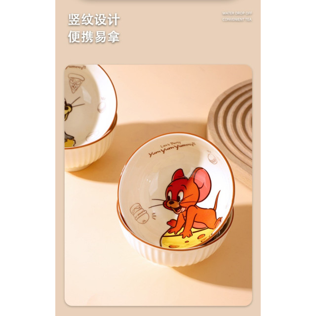 貓與老鼠陶瓷碗4入禮盒組