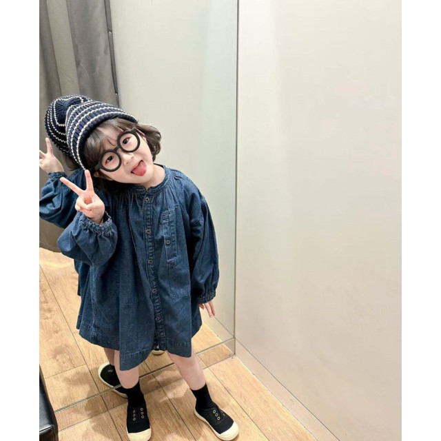 法式休閒丹寧洋裝