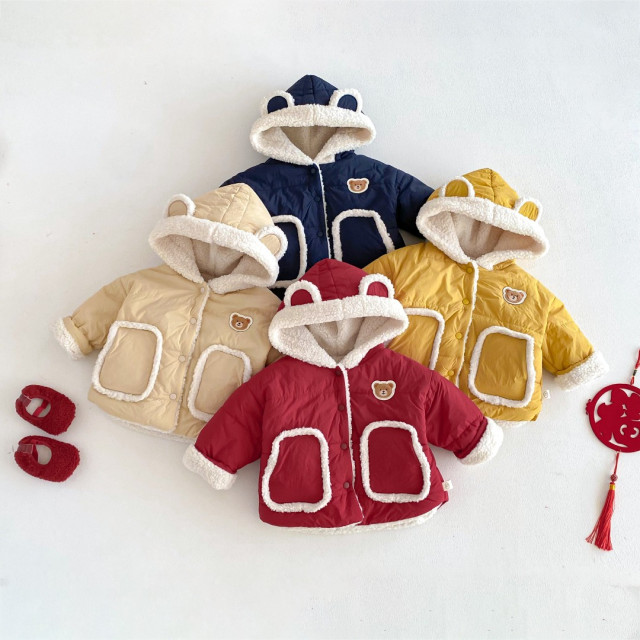 泰迪絨小熊外套