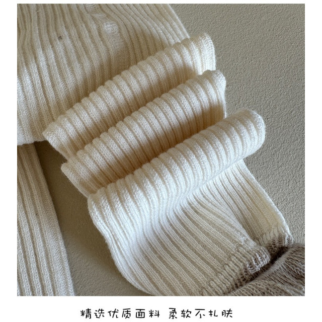 拼色兒童九分造型褲