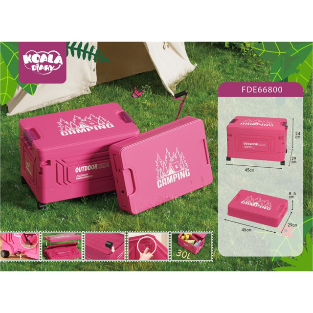 露營風滑輪收納箱