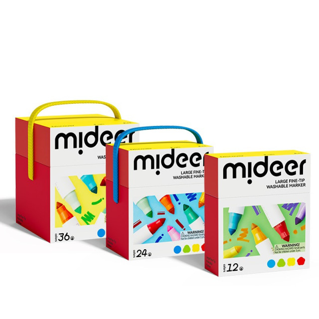Mideer 可水洗大顆頭彩色筆