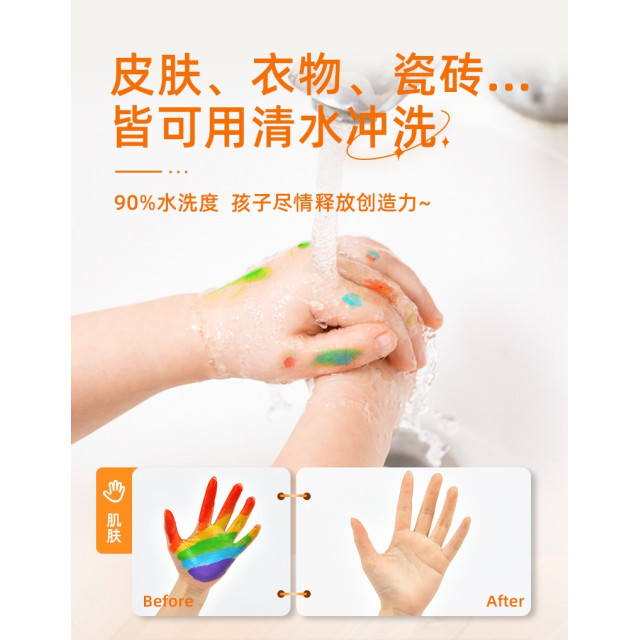mideer 兒童可水洗手指畫顏料組