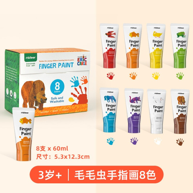 mideer 兒童可水洗手指畫顏料組