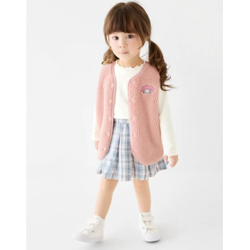 卡通絨毛保暖背心