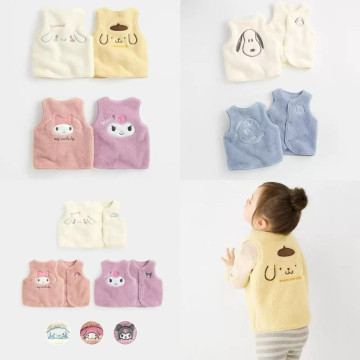 卡通絨毛保暖背心