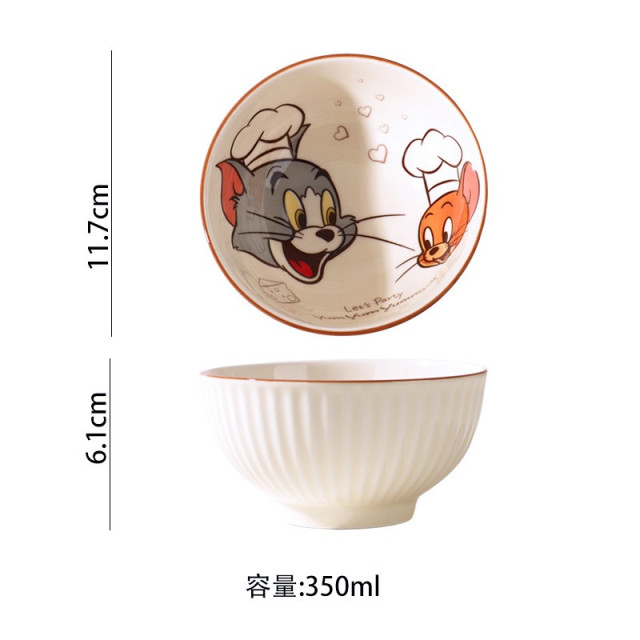 貓與老鼠陶瓷碗4入禮盒組