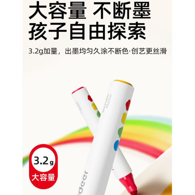 Mideer 可水洗大顆頭彩色筆