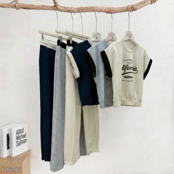 美式復古滾邊套裝