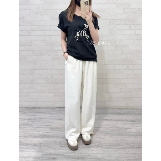 立體斑馬Q萌毛巾繡TEE