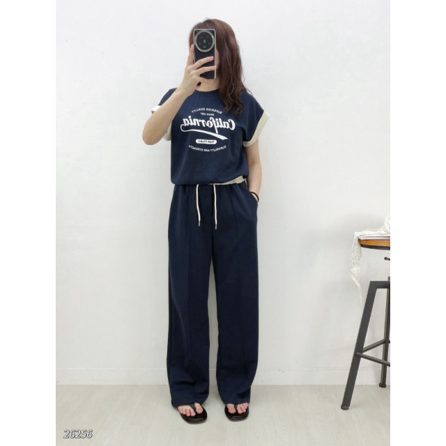 美式復古滾邊套裝