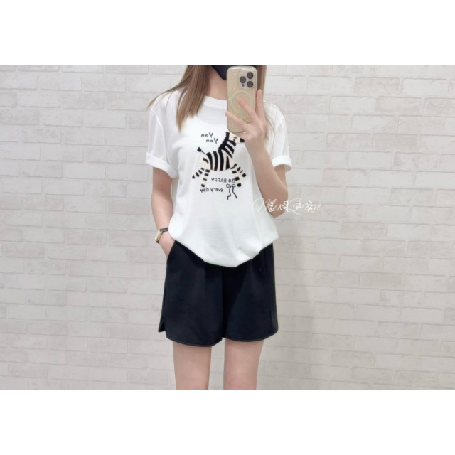 立體斑馬Q萌毛巾繡TEE