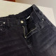 煙灰愛心口袋牛仔褲