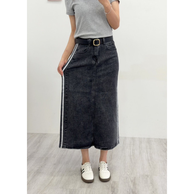 側條設計牛仔長裙