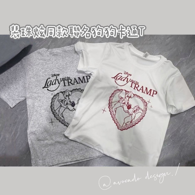 聯名狗狗卡通短版棉TEE