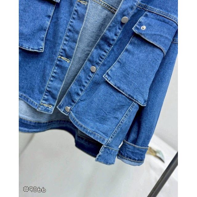 韓系設計款落肩牛仔外套