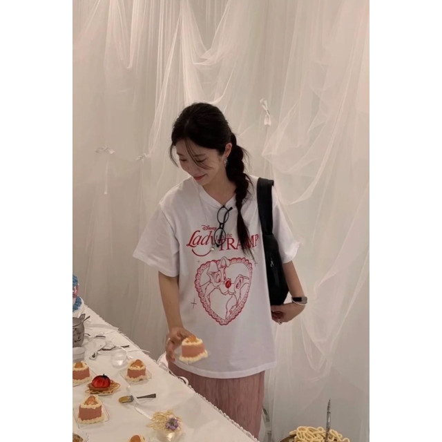 聯名狗狗卡通短版棉TEE