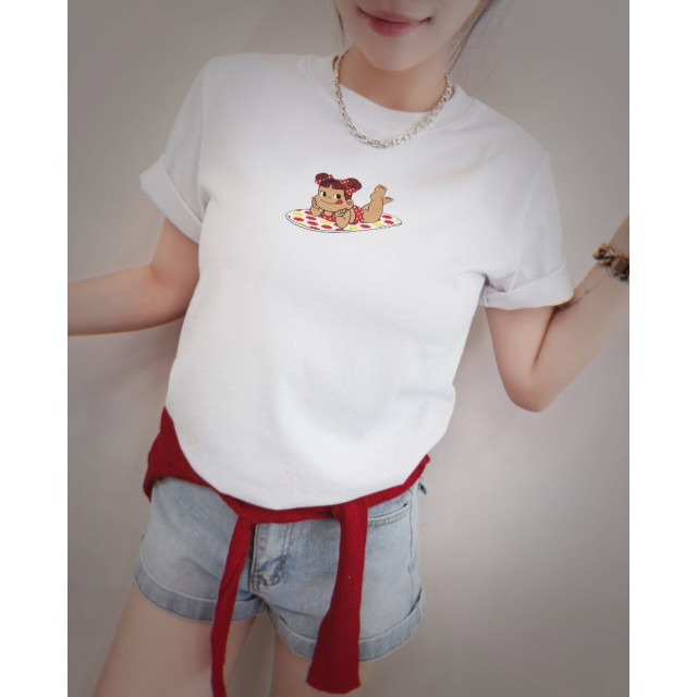 牛奶妹Peko醬美式復古柔感棉T