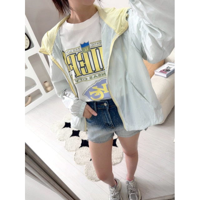 拼色連帽防曬防風外套