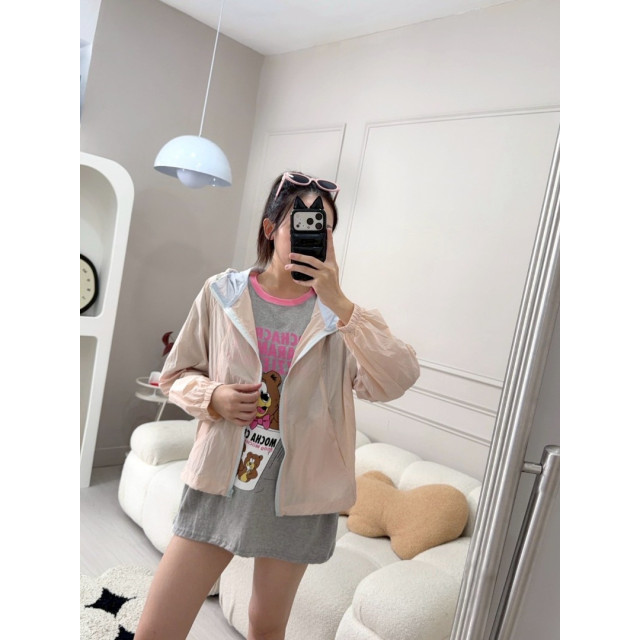 拼色連帽防曬防風外套