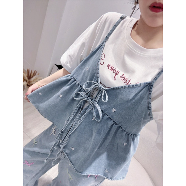 綁結牛仔背心