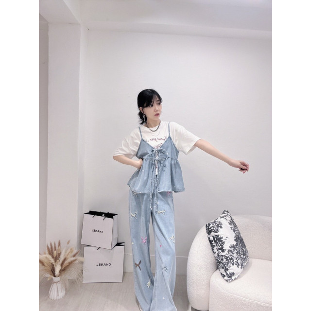 綁結牛仔背心
