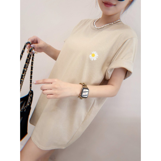 小雛菊復古美式寬鬆TEE