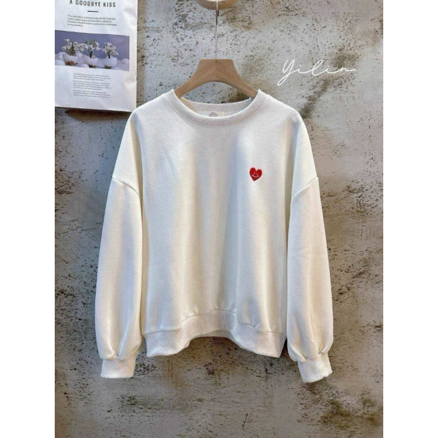 愛心刺繡Love me慵懶上衣