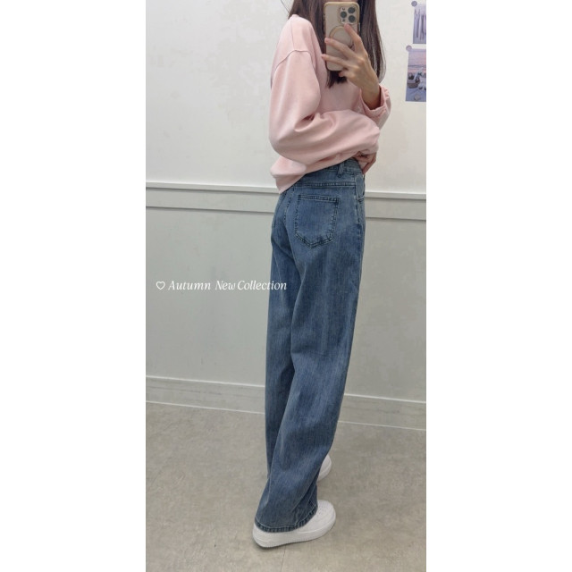 韓系挺版剪裁感牛仔彎刀褲