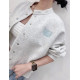 磅數感空氣棉刺繡字母外套