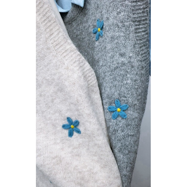 刺繡小花背心襯衫兩件式