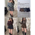 韓系高級感反摺褲管附皮帶絨布短褲