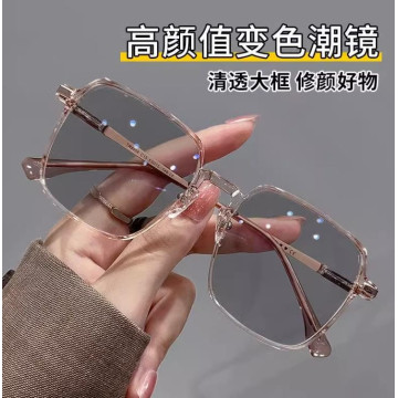 高顏值清透大框變色眼鏡