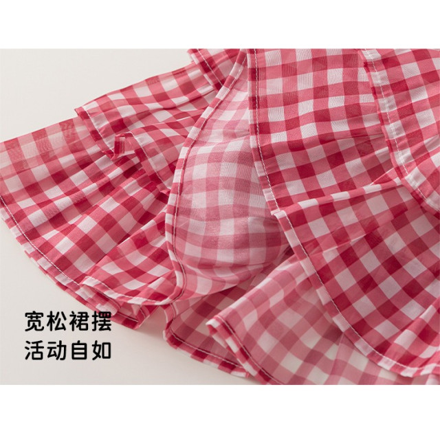 櫻桃格紋蛋糕裙洋裝