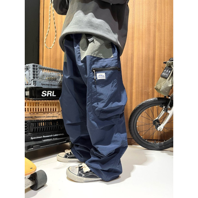 山系撞色工裝褲