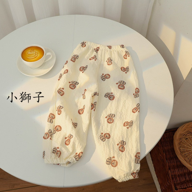 洋氣泡泡麻紗防蚊褲