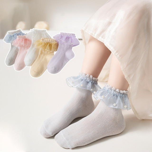 甜美蕾絲珍珠襪（五雙入）