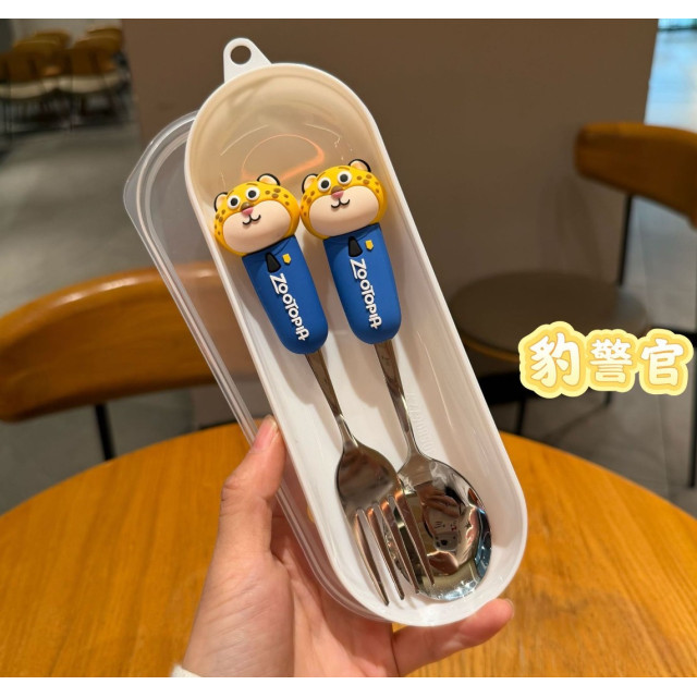 卡通動物園餐具組