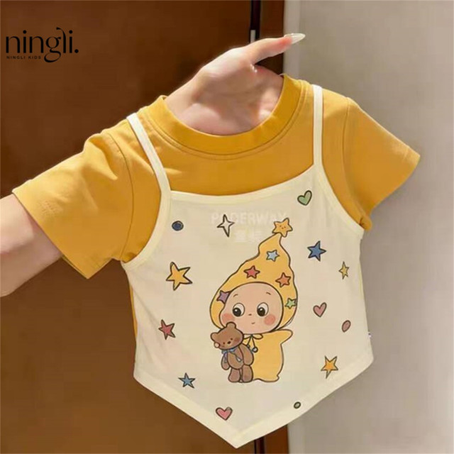 星星人假兩件造型Ｔ