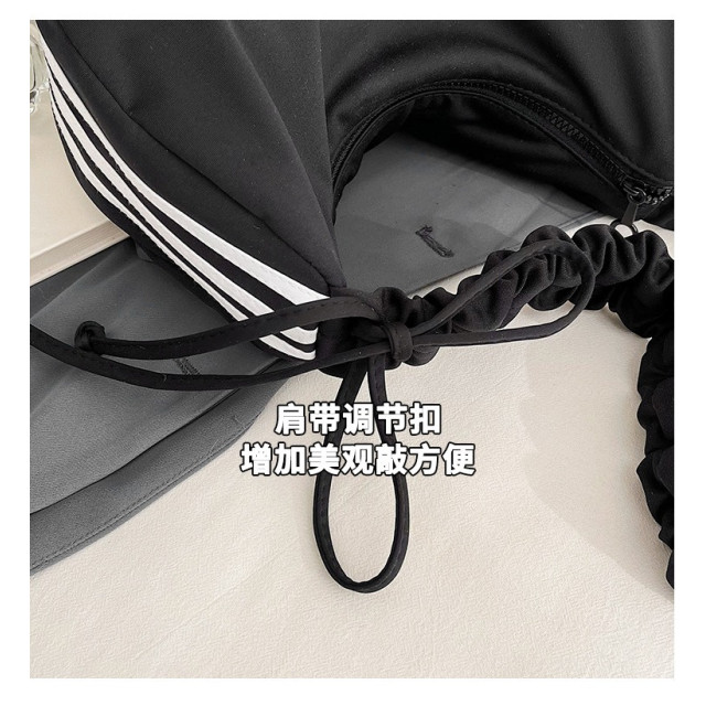 韓系百搭皺褶斜背包