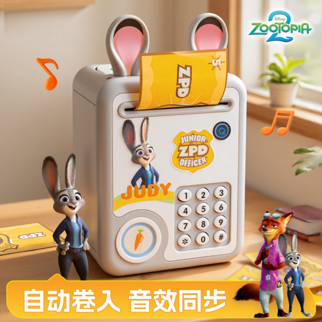 瘋狂動物城電動存錢罐