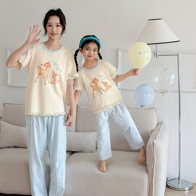 甜美親子居家服