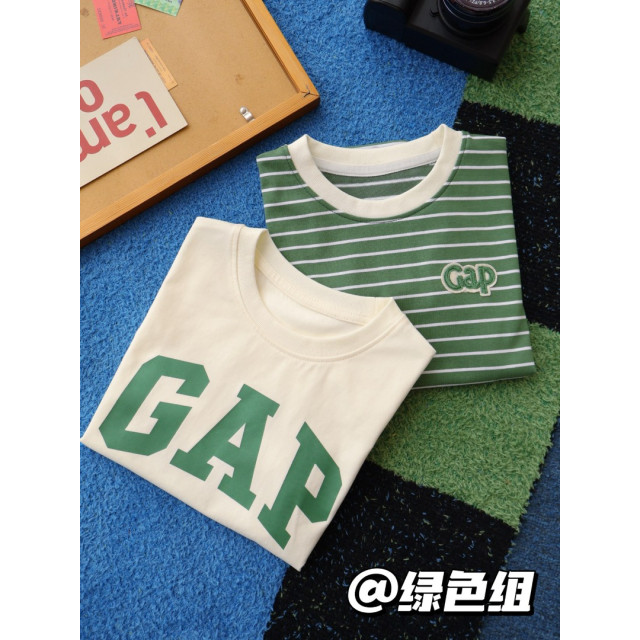 字母條紋短T兩件組