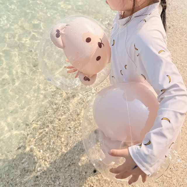 萌趣透明充氣沙灘球