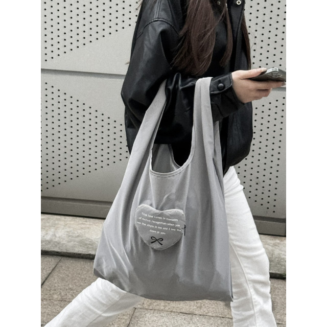 極簡愛心折疊購物袋