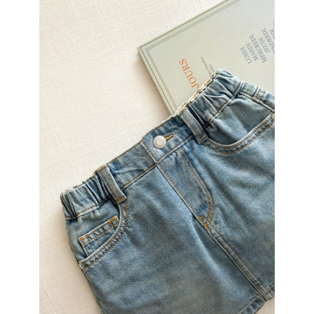 時髦蝴蝶結牛仔褲裙