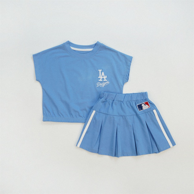 運動風字母百摺裙套組