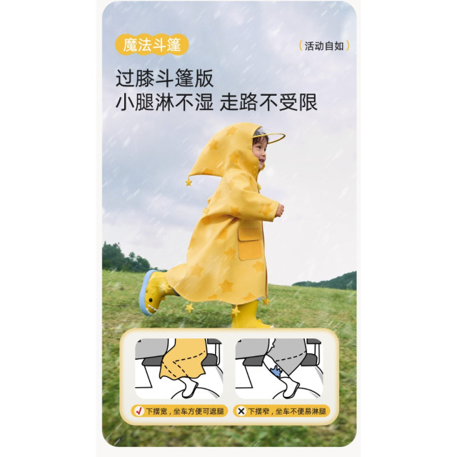 俏皮星星兒童雨衣