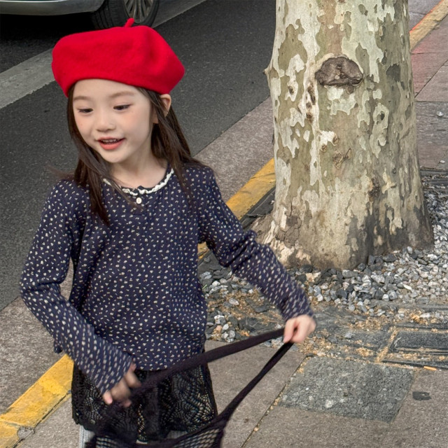 田園花邊碎花Ｔ