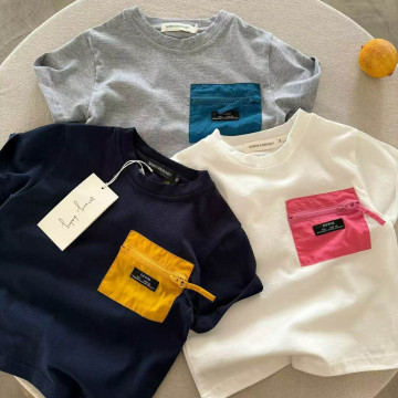 拉鍊口袋短袖T恤